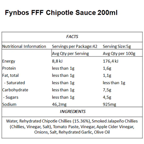 FFF - CHIPOTLE SAUCE 200ml