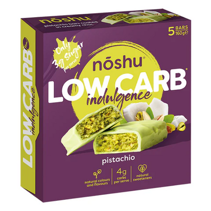 Noshu Indulgence Low Carb Pistachio Bars , Box of 5 Bars