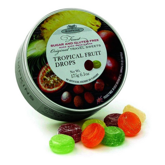 Simpkins Tropical Fruit Drops Sugar Free Gluten Free